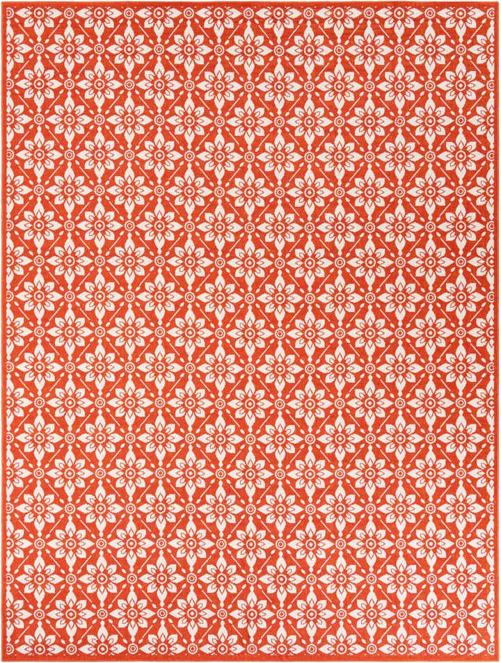 9' x 12' Easy-Clean Lattice Indoor / Outdoor Rug