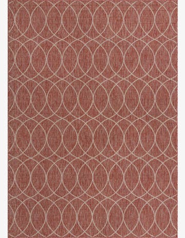 7' 10 x 11' Easy-Clean Lattice Indoor / Outdoor Rug
