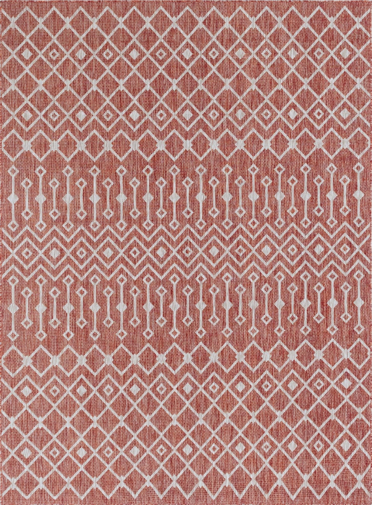7' 10 x 11' Washable Lattice Indoor / Outdoor Rug
