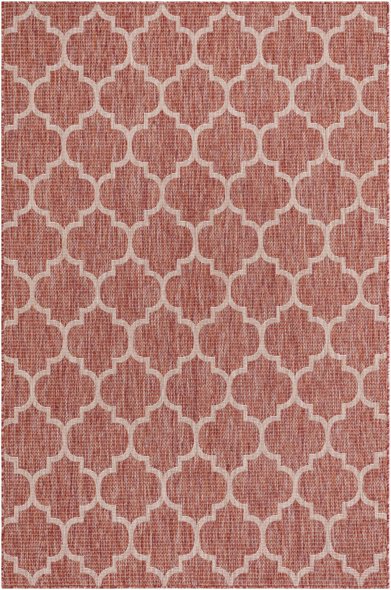 6' x 9' Washable Lattice Indoor / Outdoor Rug