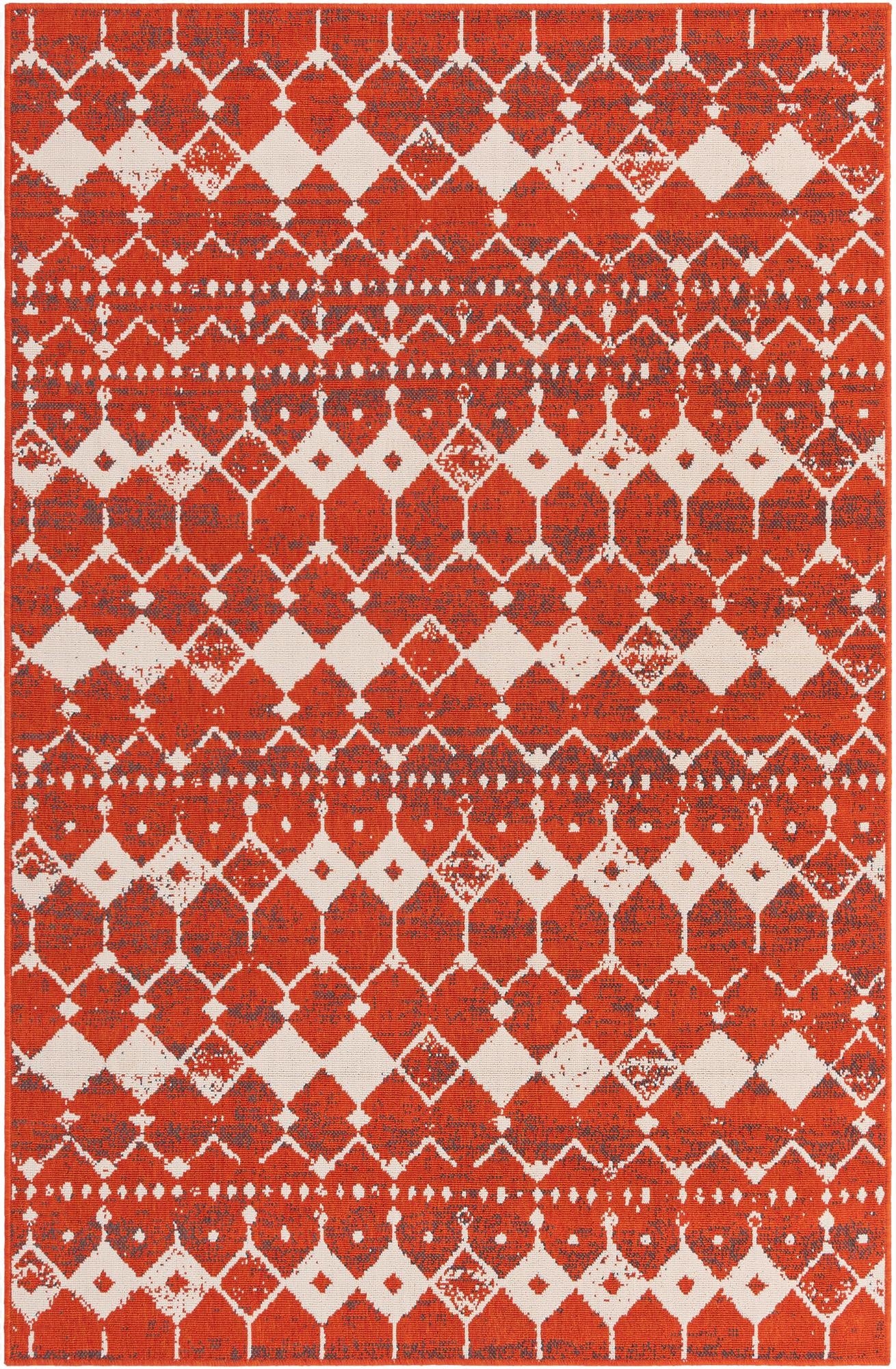 5' 3 x 8' Washable Lattice Indoor / Outdoor Rug