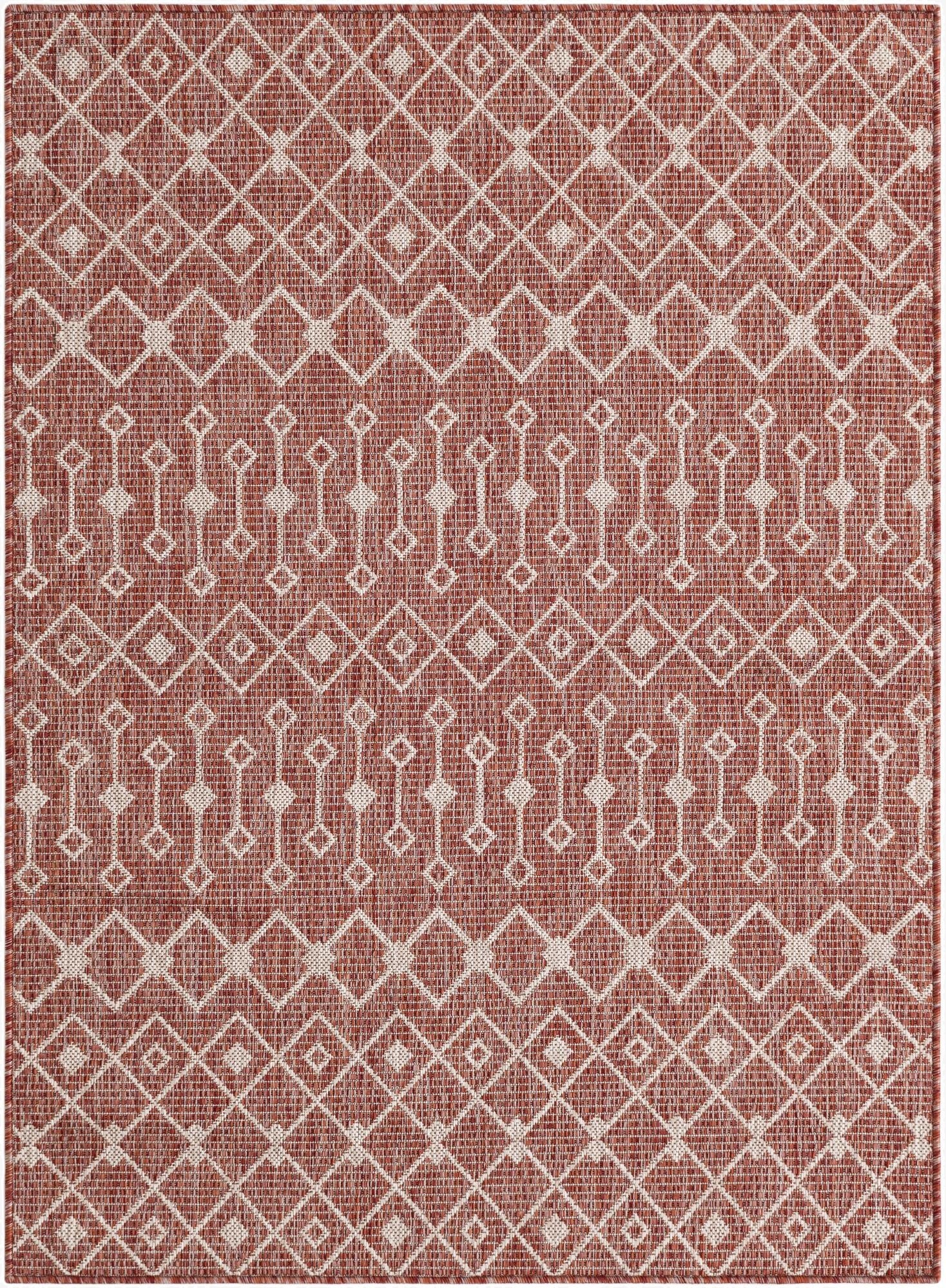 122cm x 168cm  Washable Lattice Indoor / Outdoor Rug