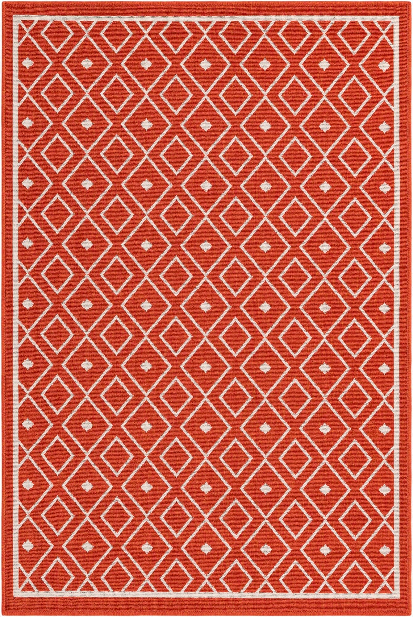 4' x 6' Washable Lattice Indoor / Outdoor Rug