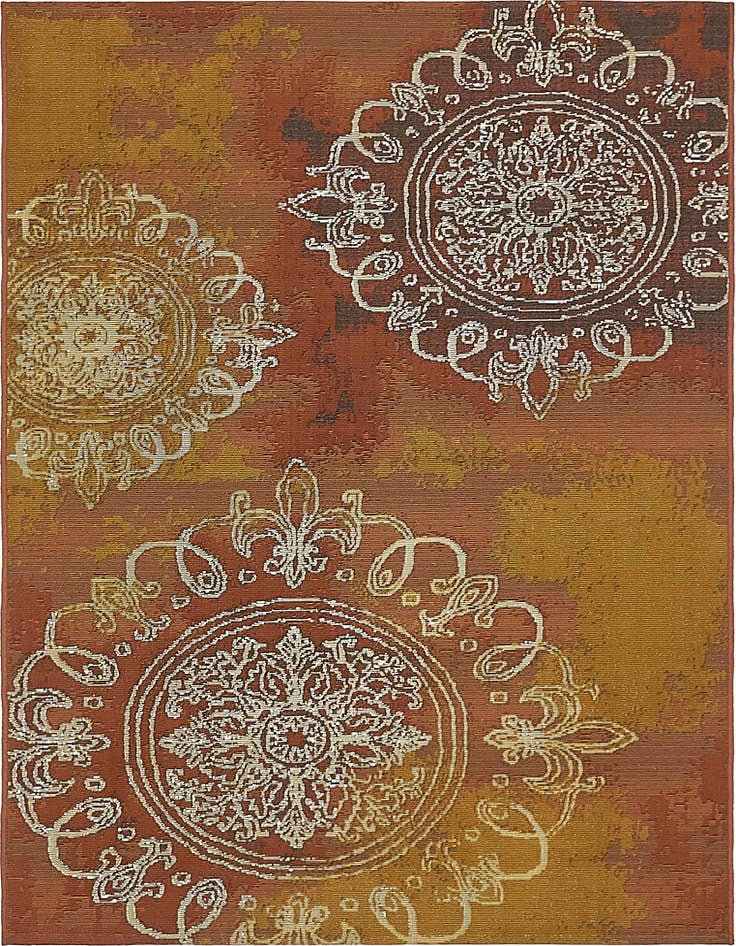 Detail image of 4' x 6' Easy-Clean Modern Indoor / Outdoor Rug