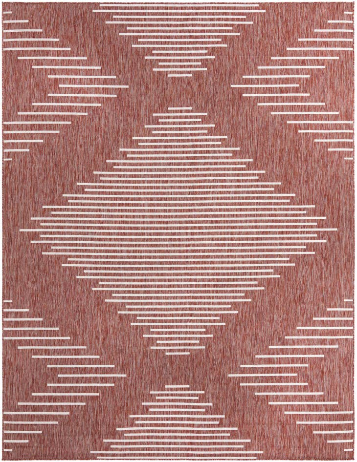 Detail image of 9' x 12' Easy-Clean Modern Indoor / Outdoor Rug