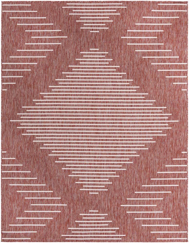 Detail image of 7' 10 x 10' Easy-Clean Modern Indoor / Outdoor Rug