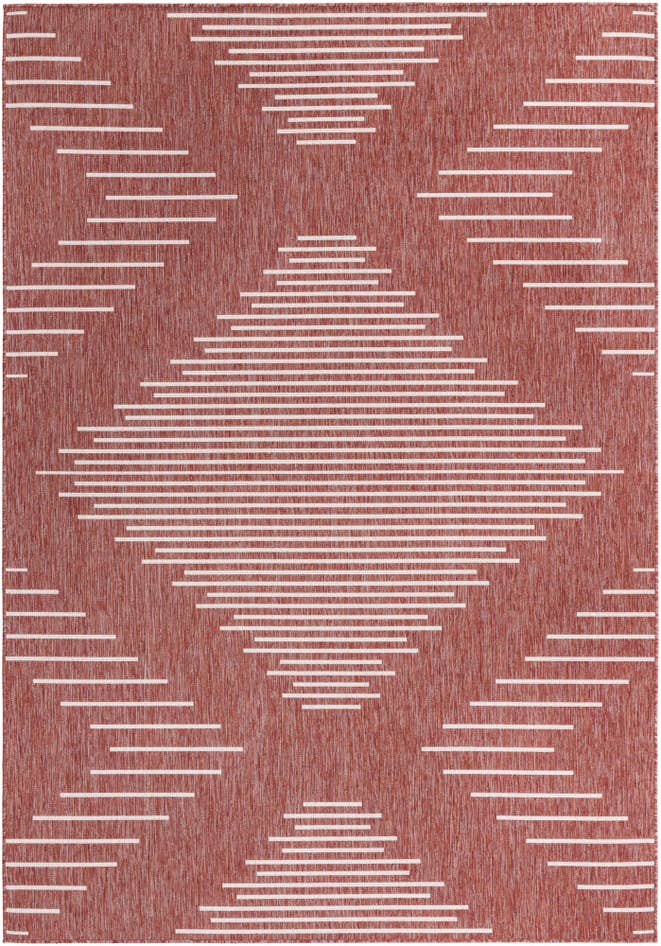 Detail image of 7' x 10' Easy-Clean Modern Indoor / Outdoor Rug