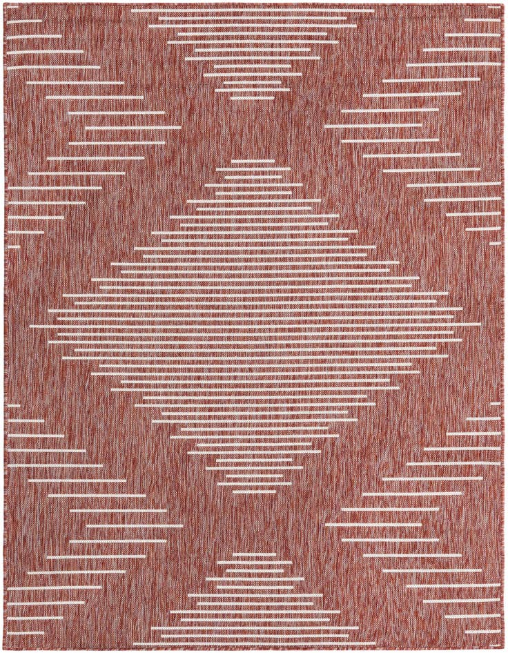 Detail image of 5' 3 x 8' Easy-Clean Modern Indoor / Outdoor Rug