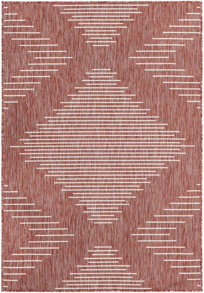 Detail image of 4' x 6' Easy-Clean Modern Indoor / Outdoor Rug