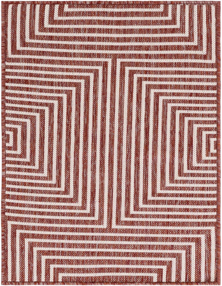 Detail image of 2' x 3' Easy-Clean Modern Indoor / Outdoor Rug