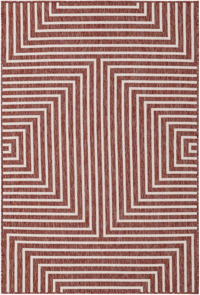 Detail image of 4' x 6' Easy-Clean Modern Indoor / Outdoor Rug