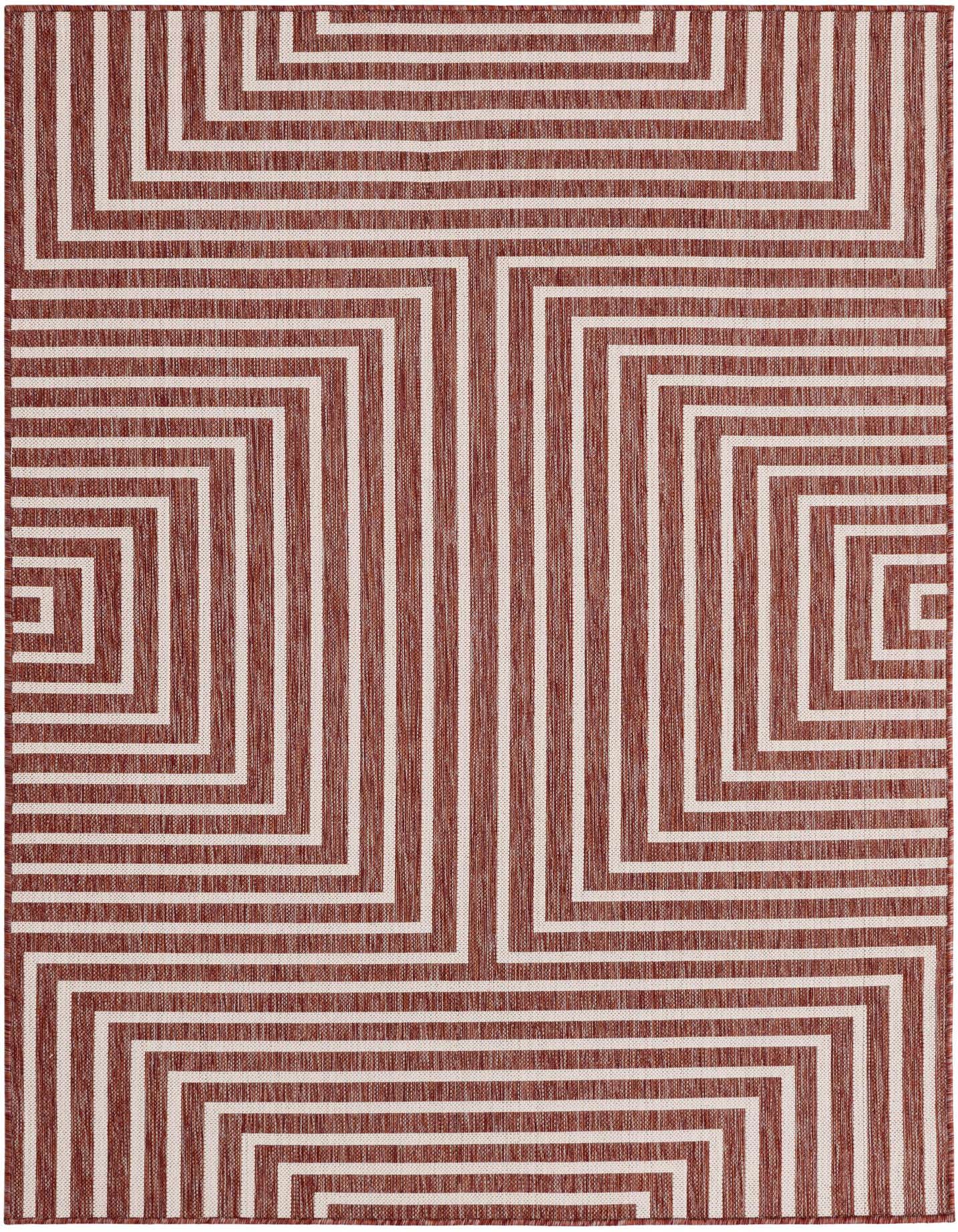 5' 3 x 7' Easy-Clean Modern Indoor / Outdoor Rug