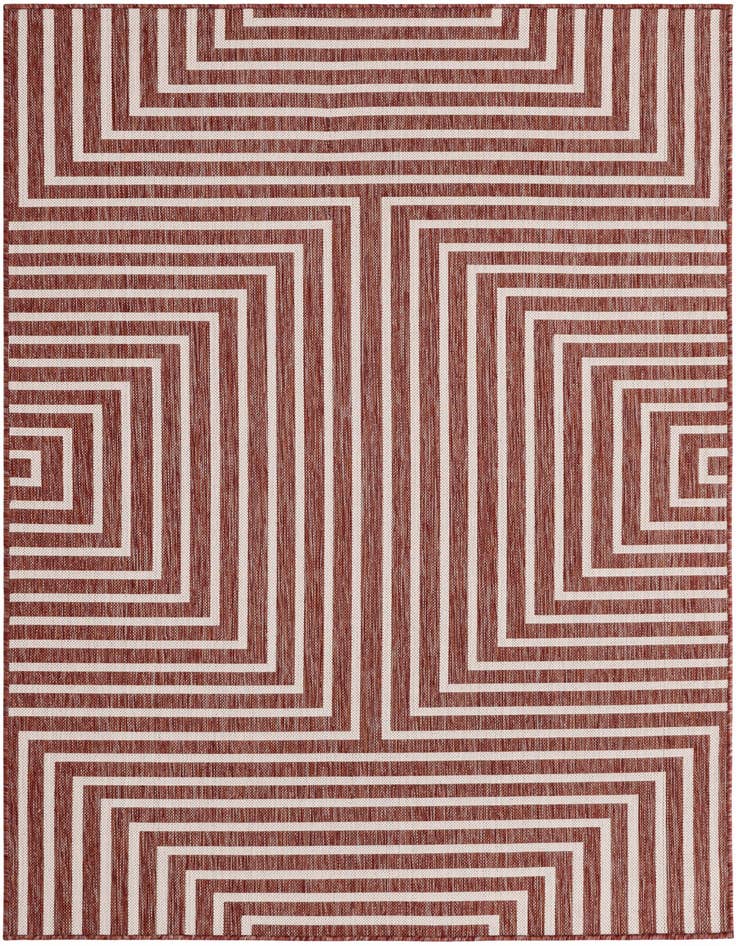 Detail image of 5' 3 x 7' Easy-Clean Modern Indoor / Outdoor Rug
