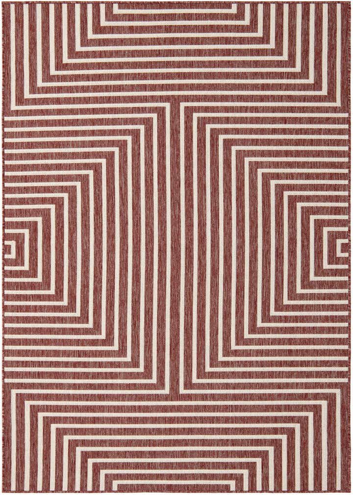 5' 3 x 8' Easy-Clean Modern Indoor / Outdoor Rug