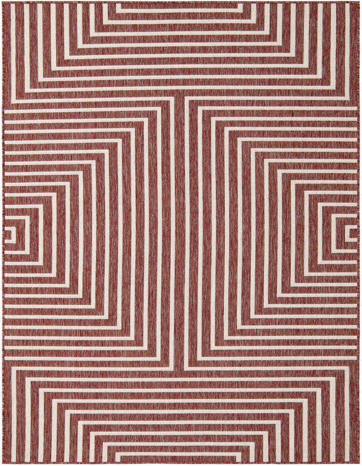 Detail image of 5' 3 x 8' Easy-Clean Modern Indoor / Outdoor Rug