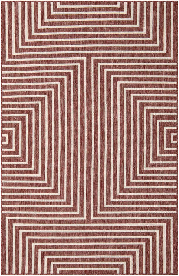 Detail image of 5' 3 x 8' Easy-Clean Modern Indoor / Outdoor Rug