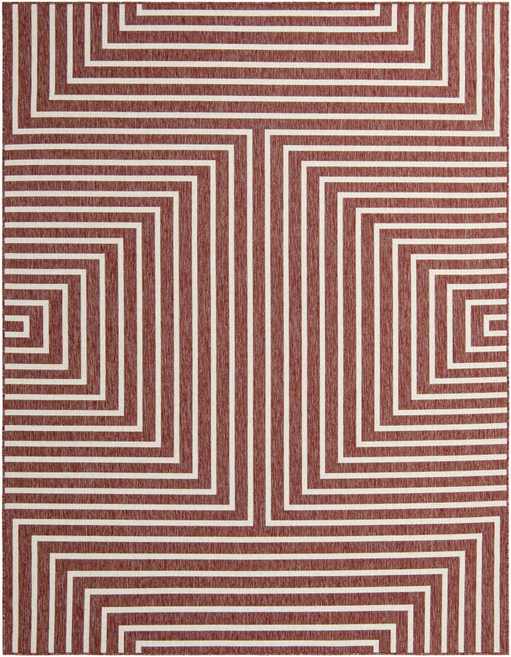 Detail image of 7' 10 x 10' Easy-Clean Modern Indoor / Outdoor Rug