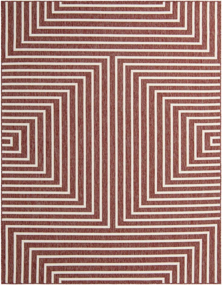 Detail image of 7' 10 x 10' Easy-Clean Modern Indoor / Outdoor Rug