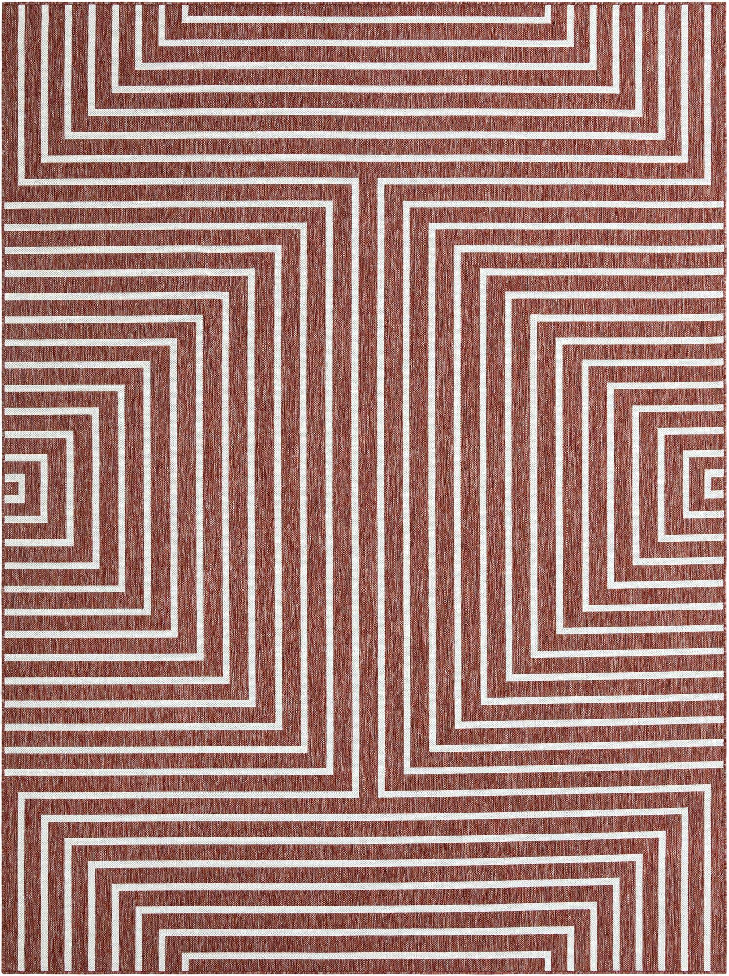 9' x 12' Easy-Clean Modern Indoor / Outdoor Rug