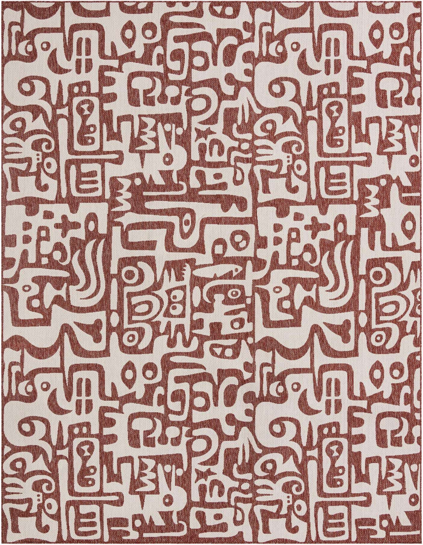10' x 14' Easy-Clean Modern Indoor / Outdoor Rug