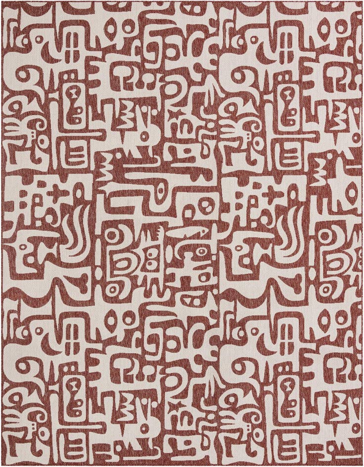 Detail image of 10' x 14' Easy-Clean Modern Indoor / Outdoor Rug