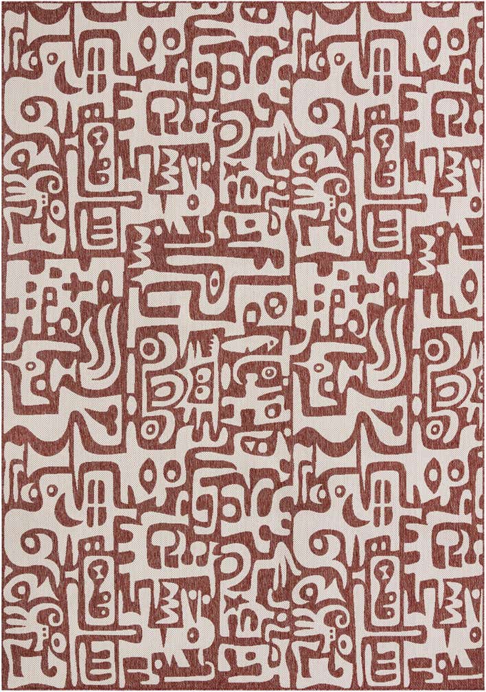 10' x 14' Easy-Clean Modern Indoor / Outdoor Rug