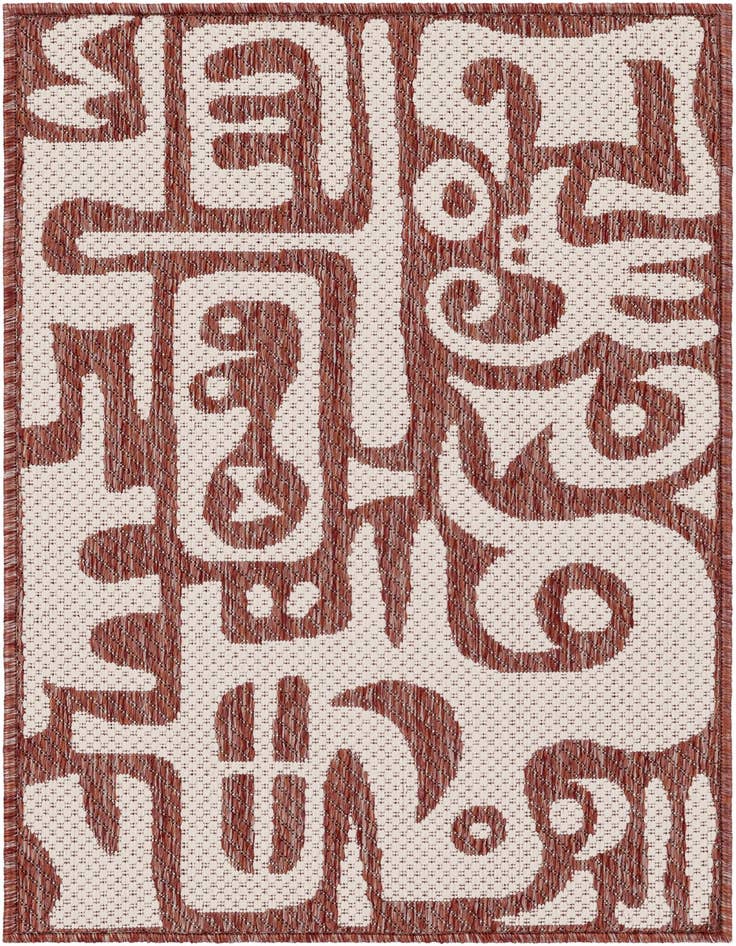 Detail image of 2' x 3' Easy-Clean Modern Indoor / Outdoor Rug