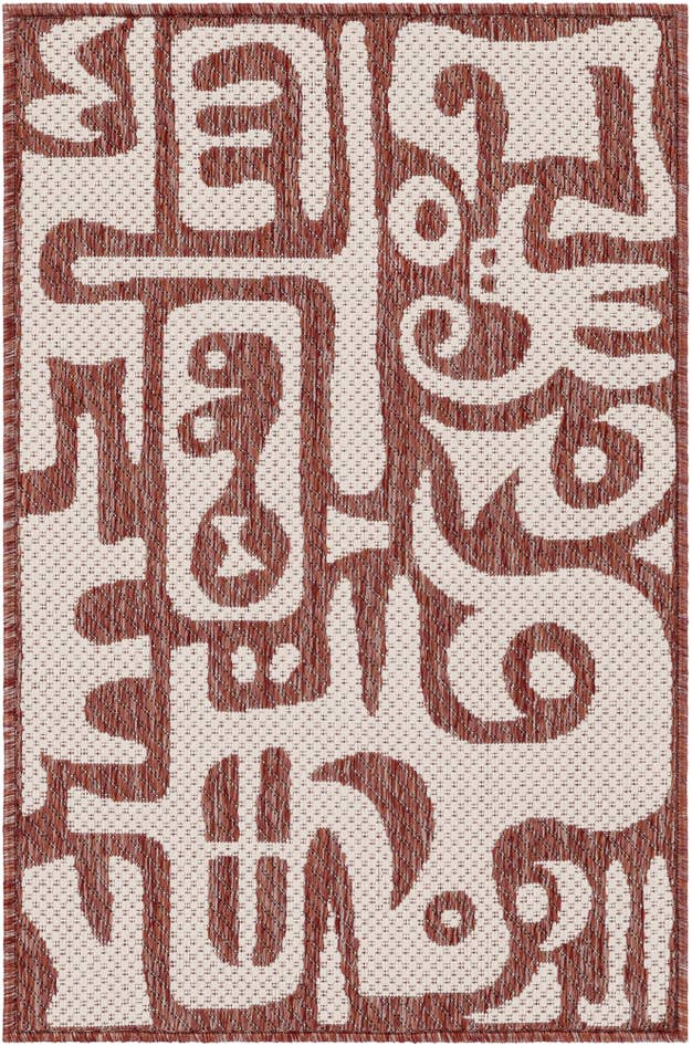 Detail image of 2' x 3' Easy-Clean Modern Indoor / Outdoor Rug