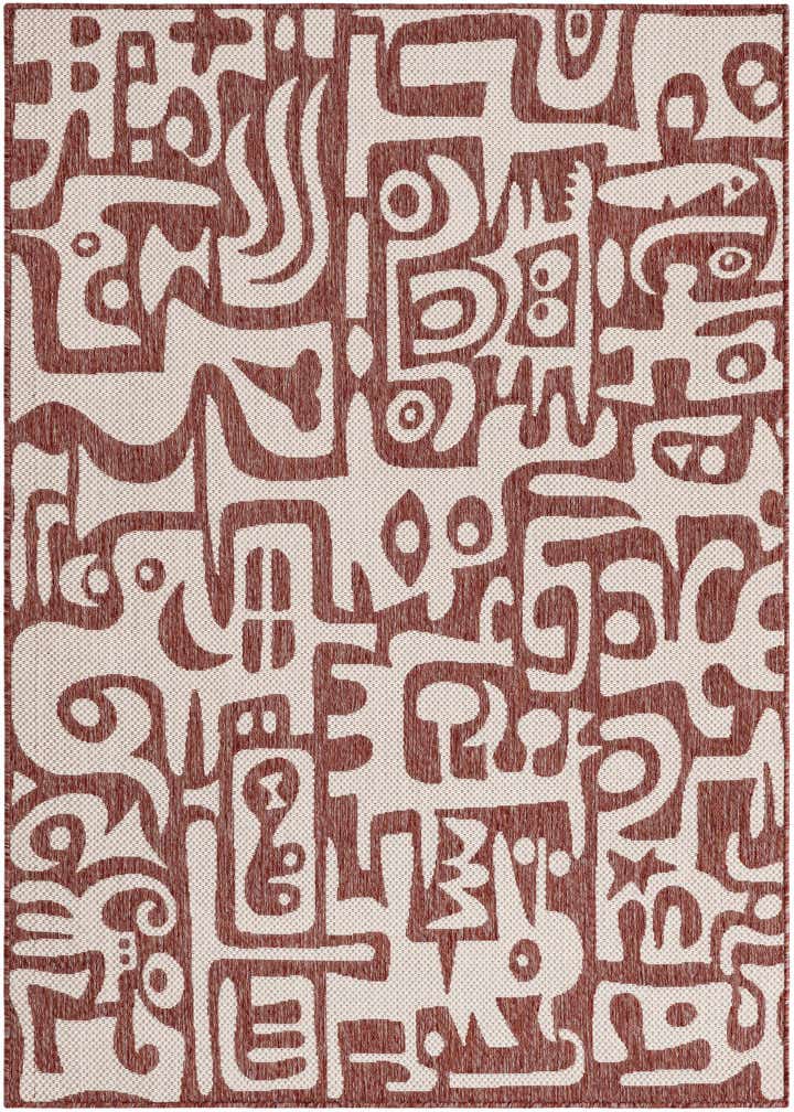 5' 3 x 7' Easy-Clean Modern Indoor / Outdoor Rug