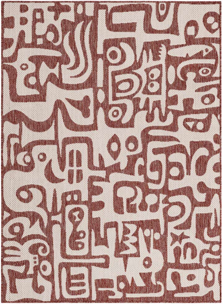 5' 3 x 7' Easy-Clean Modern Indoor / Outdoor Rug