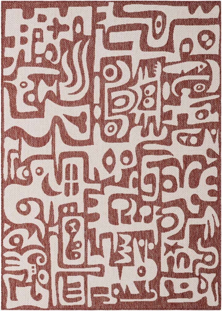 5' 3 x 8' Easy-Clean Modern Indoor / Outdoor Rug