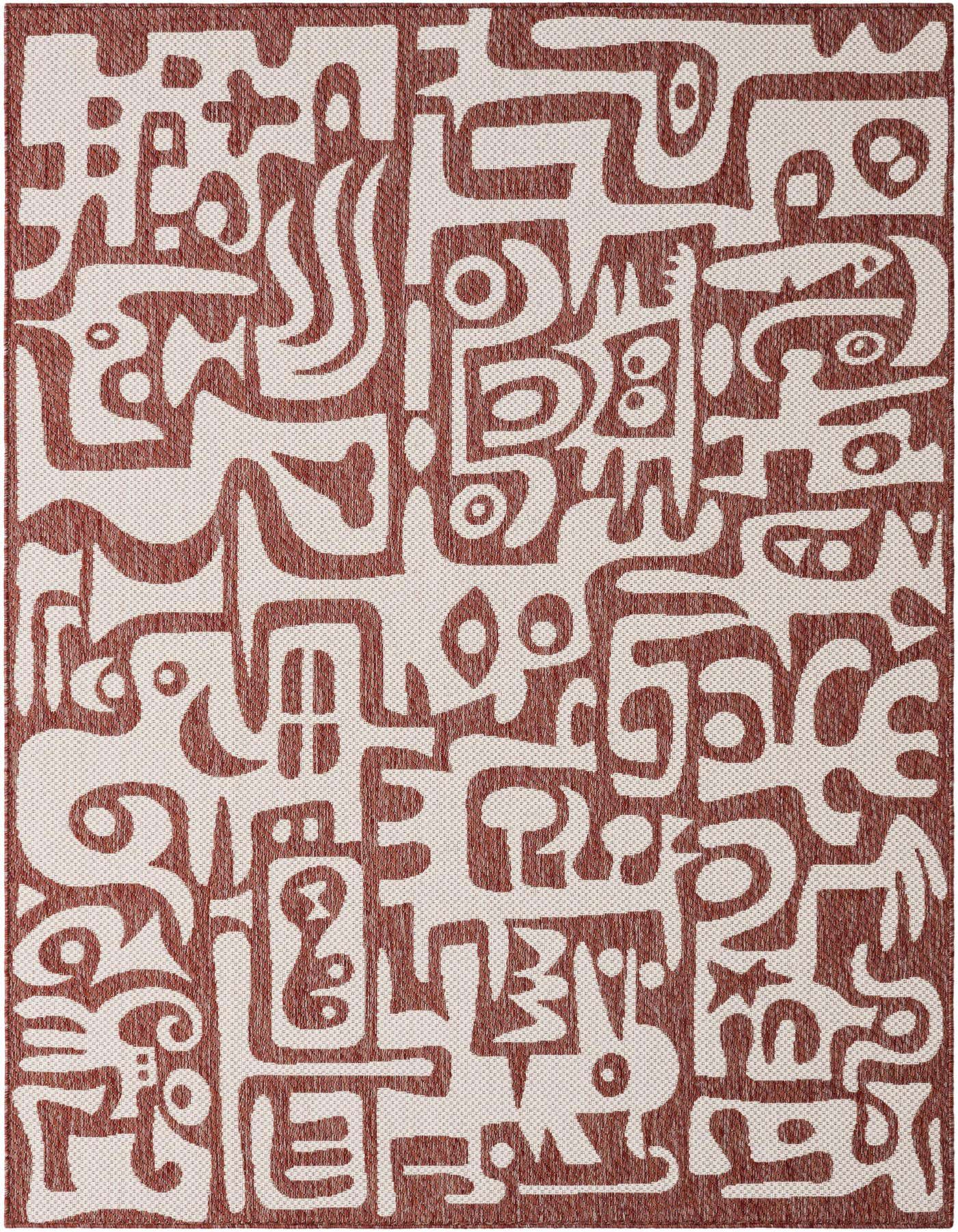 5' 3 x 8' Easy-Clean Modern Indoor / Outdoor Rug