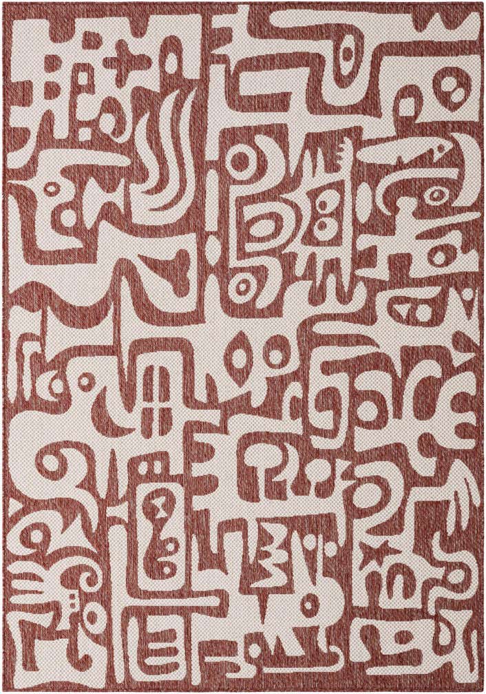 5' 3 x 8' Easy-Clean Modern Indoor / Outdoor Rug