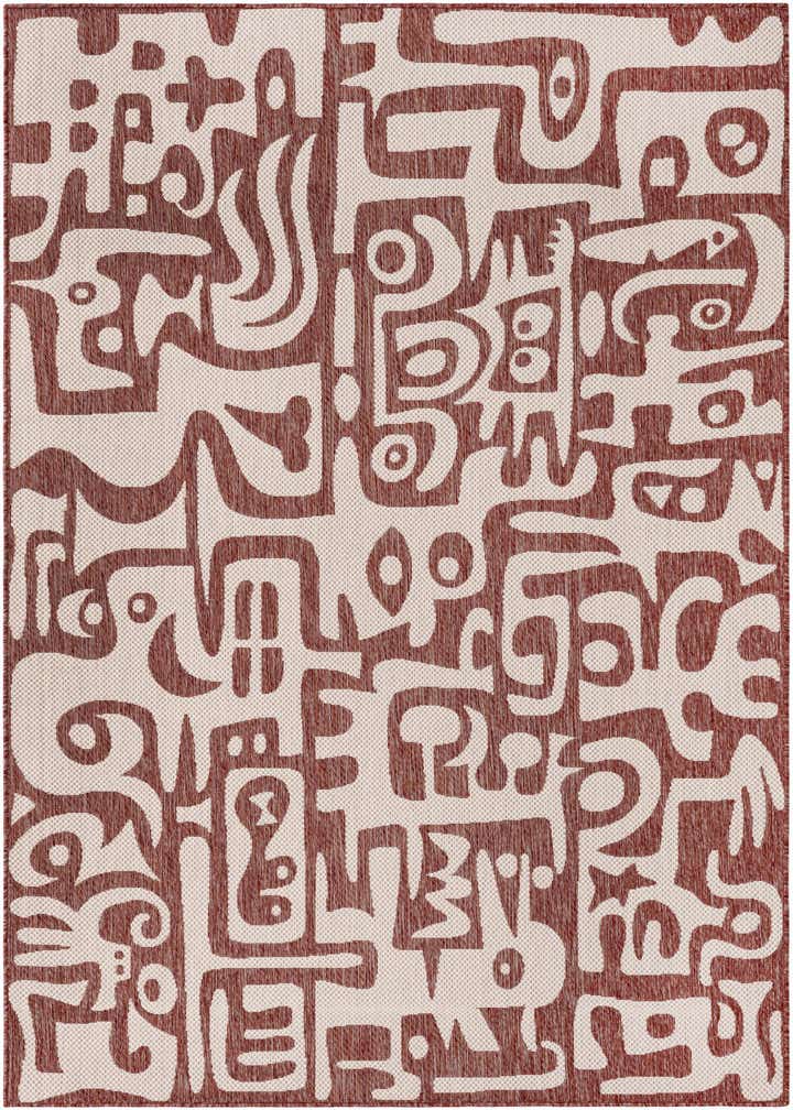 6' x 9' Easy-Clean Modern Indoor / Outdoor Rug