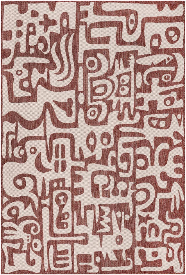 Detail image of 6' x 9' Easy-Clean Modern Indoor / Outdoor Rug