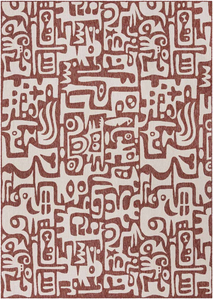 9' x 12' Easy-Clean Modern Indoor / Outdoor Rug