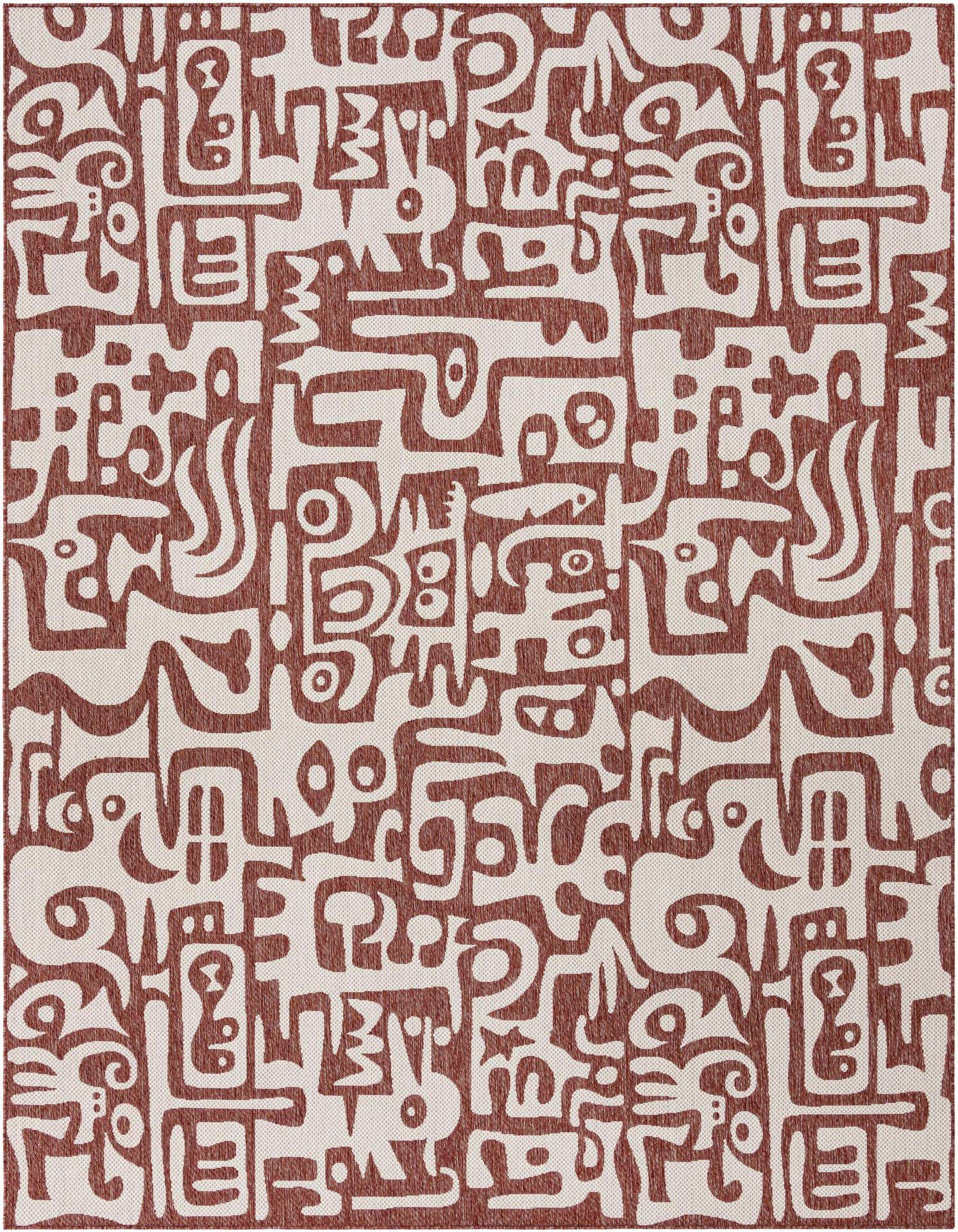 9' x 12' Easy-Clean Modern Indoor / Outdoor Rug