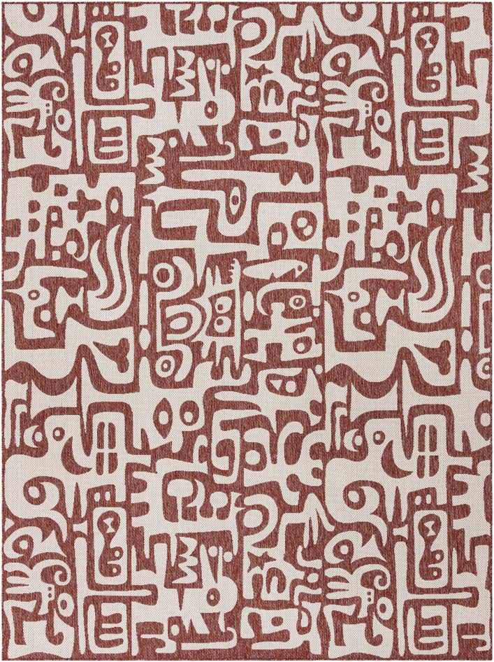 Detail image of 9' x 12' Easy-Clean Modern Indoor / Outdoor Rug