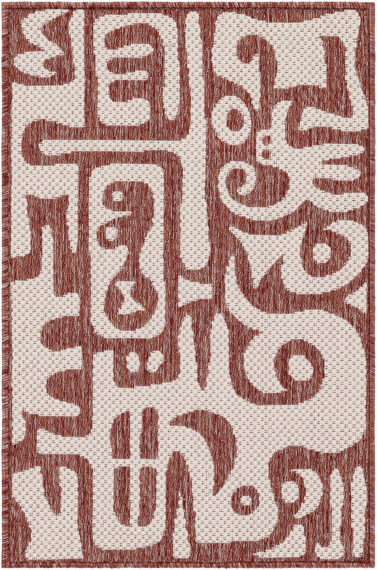 2' x 3'  Washable Modern Indoor / Outdoor Rug