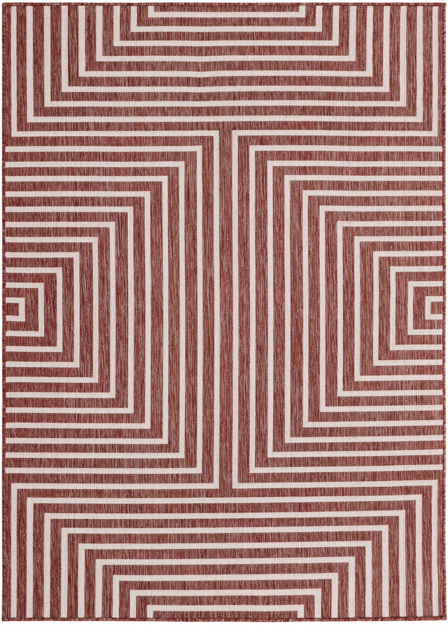 5' 3 x 7'  Washable Modern Indoor / Outdoor Rug