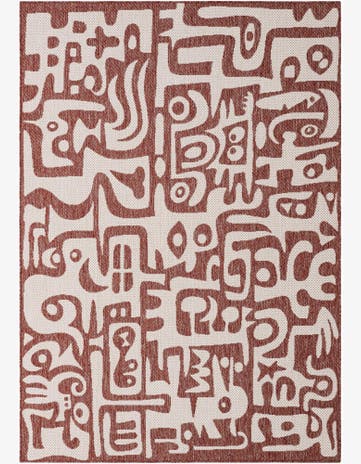 5' 3 x 8' Easy-Clean Modern Indoor / Outdoor Rug