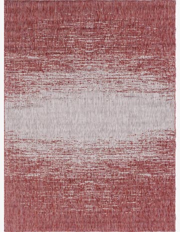Rust Red Easy-Clean Modern Indoor / Outdoor Rug