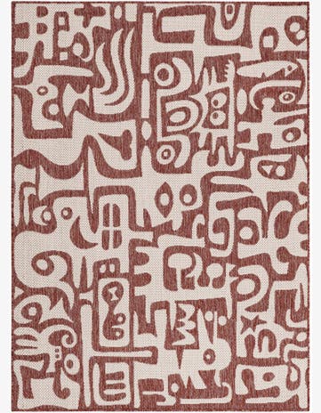 5' 3 x 7' Easy-Clean Modern Indoor / Outdoor Rug