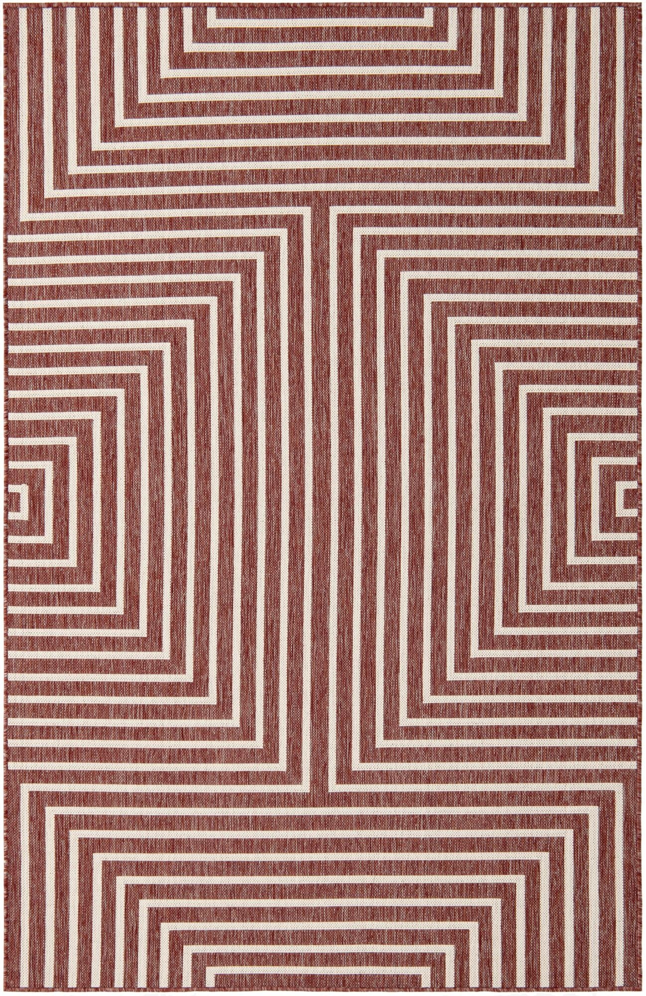 5' 3 x 8'  Washable Modern Indoor / Outdoor Rug