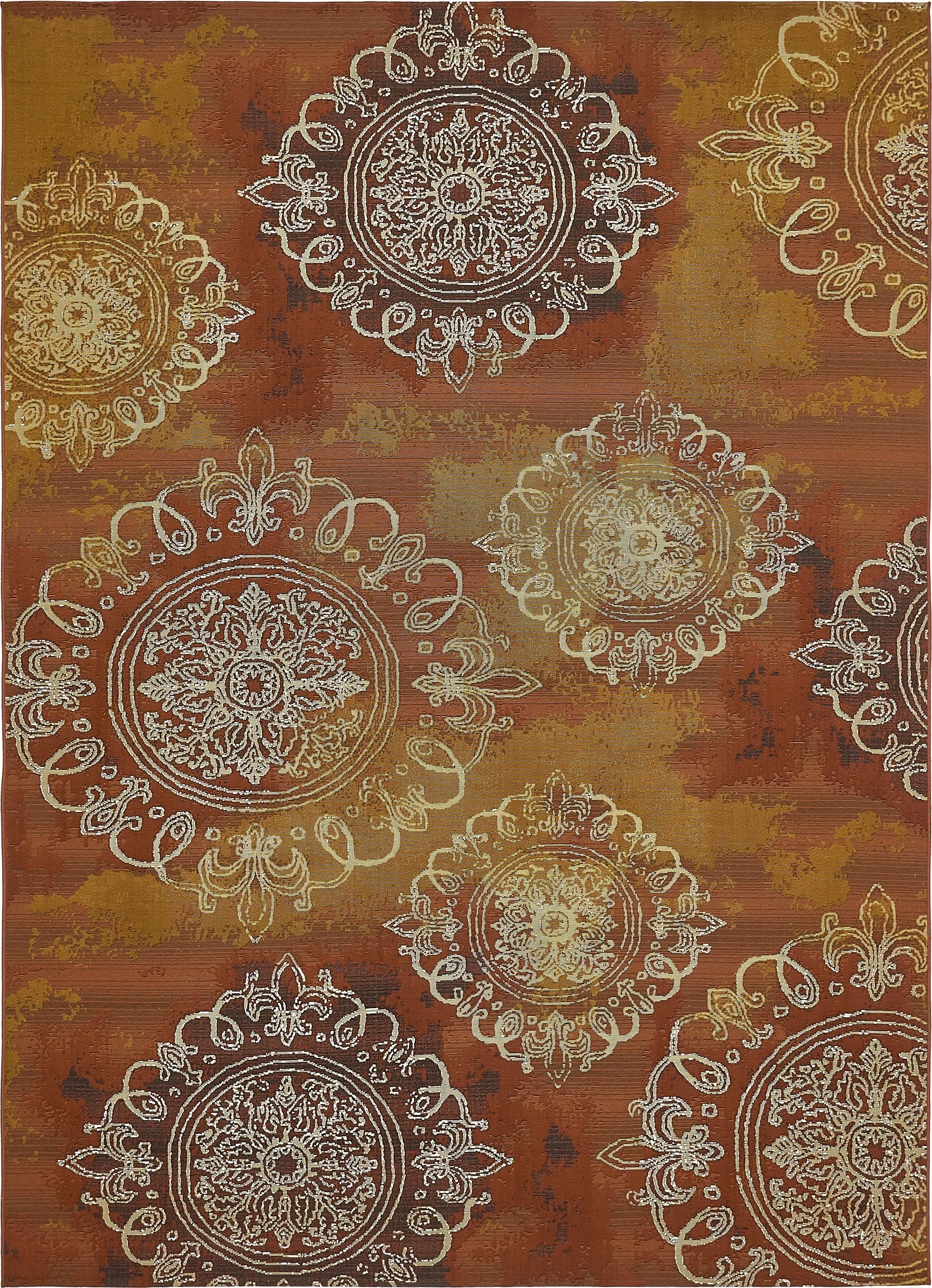 Primary image 8' x 11' 4  Washable Modern Indoor / Outdoor Rug