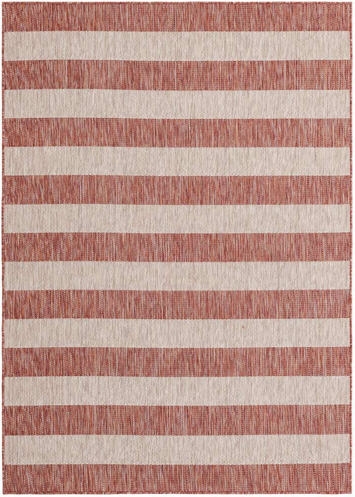 5' 3 x 8' Easy-Clean Ribbon Indoor / Outdoor Rug