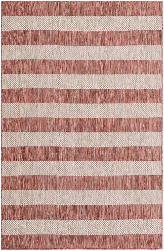 5' 3 x 8' Easy-Clean Ribbon Indoor / Outdoor Rug
