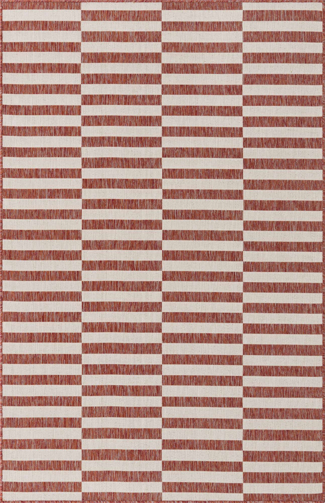 5' 3 x 8' Easy-Clean Ribbon Indoor / Outdoor Rug