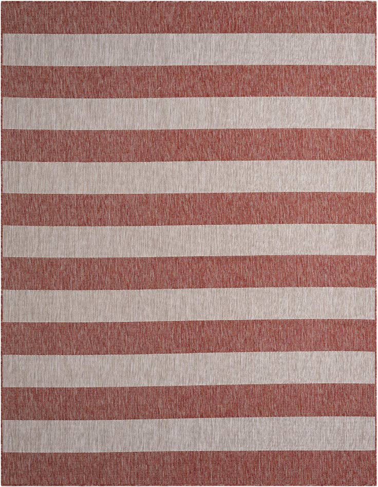 Detail image of 7' 10 x 10' Easy-Clean Ribbon Indoor / Outdoor Rug