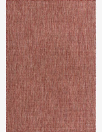 Rust Red Easy-Clean Solid Indoor / Outdoor Rug